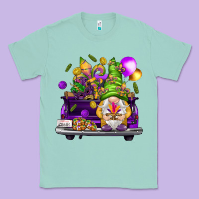 Mardi Gras Gnome On The Truck Classic Tee Designed By Nancycooperartshop