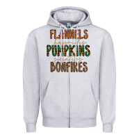 Heather Grey flannels hayrides pumpkins bonfires Zipper Hoodie - CowhideDigitalArt