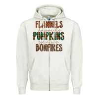Oatmeal Heather flannels hayrides pumpkins bonfires Zipper Hoodie - CowhideDigitalArt