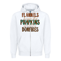 White flannels hayrides pumpkins bonfires Zipper Hoodie - CowhideDigitalArt