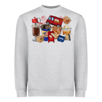 Heather Grey postal worker coffee cups Heavyweight Sweatshirt - FaDigitalArtStudio