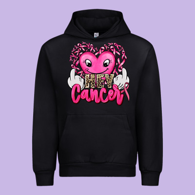 Hey Cancer With Middle Fingers Urban Hoodie Designed By Adodesignshop