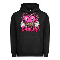 Pigment Black hey cancer with middle fingers Urban Hoodie - AdoDesignShop