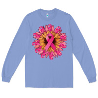 Colony Blue Cancer ribbon sunflower Cancer Awareness Long Sleeve Tee - HowdyJamesFarm