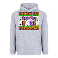 Heather Grey Spooky Babe Heavyweight Hoodie - Artiststas
