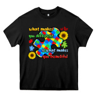 Black what makes you different is what makes  you beauti Heavy Core Tee - LillyAllenDesigns