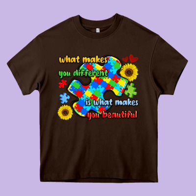 What Makes You Different Is What Makes  You Beauti Heavy Core Tee Designed By Lillyallendesigns