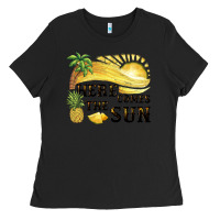 Black here comes the sun Ladies Tee - BarkalooDesign