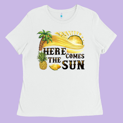 Here Comes The Sun Ladies Tee Designed By Barkaloodesign