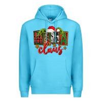 Ocean Blue Christmas mama Claus Premium Hoodie - FaDigitalArtStudio