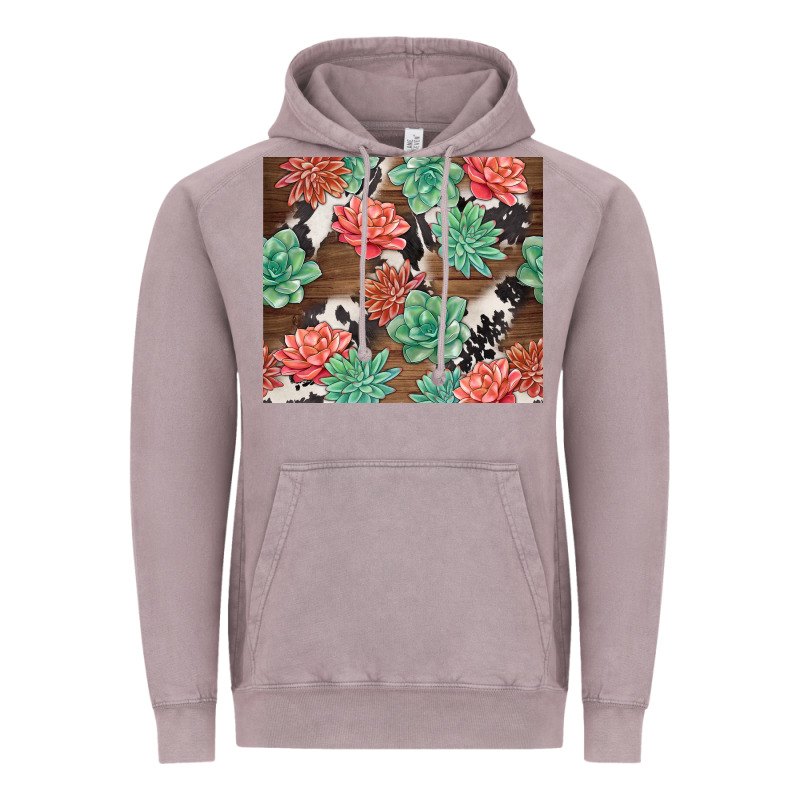 Succulents And Cowhide Vintage Hoodie by TumblerDesignByShophia | Teevron