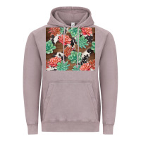 Vintage Zinc succulents and cowhide Vintage Hoodie - TumblerDesignByShophia