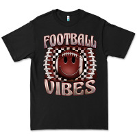 Black football vibes smiley face Premium Tee - BarkalooDesign