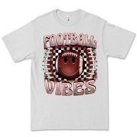 Dove Grey football vibes smiley face Premium Tee - BarkalooDesign