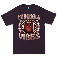 Plum football vibes smiley face Premium Tee - BarkalooDesign