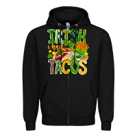 Black Irish i Had Tacos Zipper Hoodie - CowhideDigitalArt