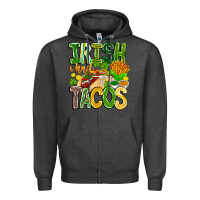 Charcoal Heather Irish i Had Tacos Zipper Hoodie - CowhideDigitalArt