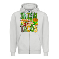 Dove Grey Irish i Had Tacos Zipper Hoodie - CowhideDigitalArt