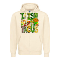 Sandshell Irish i Had Tacos Zipper Hoodie - CowhideDigitalArt