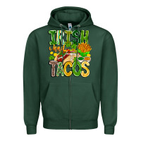 Sports Green Irish i Had Tacos Zipper Hoodie - CowhideDigitalArt