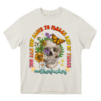 Cream not alive to please Heavy Core Tee - LillyAllenDesigns
