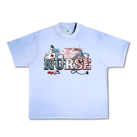 Grape Ice American Nurse 4th of july Urban Heavy Tee - HowdyJamesFarm