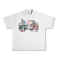 Lunar Rock American Nurse 4th of july Urban Heavy Tee - HowdyJamesFarm