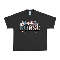 Pigment Black American Nurse 4th of july Urban Heavy Tee - HowdyJamesFarm