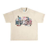 Sandshell American Nurse 4th of july Urban Heavy Tee - HowdyJamesFarm