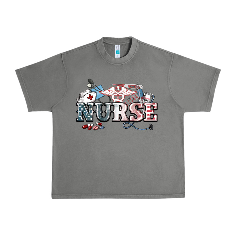 American Nurse 4th Of July Urban Heavy Tee by HowdyJamesFarm | Teevron