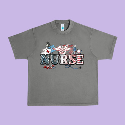 American Nurse 4th Of July Urban Heavy Tee Designed By Howdyjamesfarm