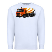 White cement truck Premium Sweatshirt - Artiststas