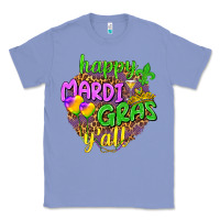 Colony Blue Happy Mardi Gras y'all Classic Tee - NancyCooperArtShop