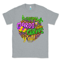 Heather Grey Happy Mardi Gras y'all Classic Tee - NancyCooperArtShop