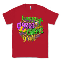 Red Happy Mardi Gras y'all Classic Tee - NancyCooperArtShop