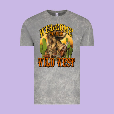 Welcome To The Wild West Cowboy Boots Vintage Tee Designed By Howdyjamesfarm