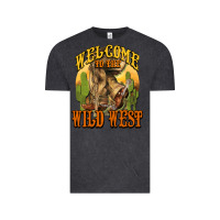 Vintage Black Welcome to the wild west Cowboy boots Vintage Tee - HowdyJamesFarm