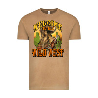 Vintage Camel Welcome to the wild west Cowboy boots Vintage Tee - HowdyJamesFarm