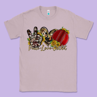 Peace Love Cricket Classic Tee Designed By Racoondesign