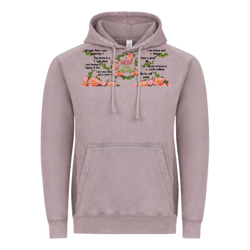 Mom Daily Affirmation Vintage Hoodie by TumblerDesignByShophia | Teevron