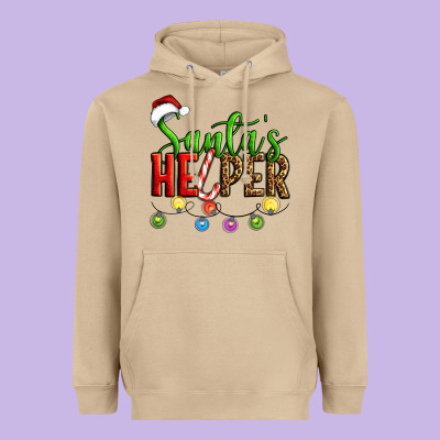 Santa's Helper Christmas Heavyweight Hoodie Designed By Artiststas