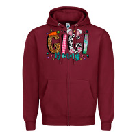 Burgundy gigi bunny Zipper Hoodie - CowhideDigitalArt