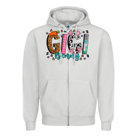 Dove Grey gigi bunny Zipper Hoodie - CowhideDigitalArt