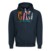 Navy gigi bunny Zipper Hoodie - CowhideDigitalArt