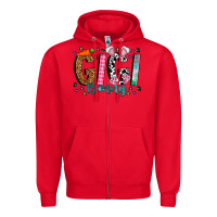 Red gigi bunny Zipper Hoodie - CowhideDigitalArt