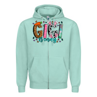 Seafoam gigi bunny Zipper Hoodie - CowhideDigitalArt