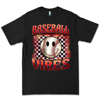 Black baseball vibes smiley face Premium Tee - BarkalooDesign