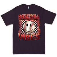 Plum baseball vibes smiley face Premium Tee - BarkalooDesign