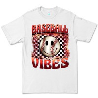 White baseball vibes smiley face Premium Tee - BarkalooDesign