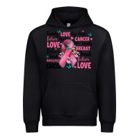 Black breast cancer ribbons with cancer words Urban Hoodie - AdoDesignShop